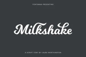 Picture of the Milkshake font for wordpress.