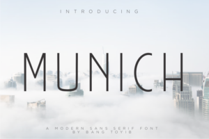Picture of Munich font for WordPress.