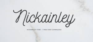 Picture of Nickainley font for wordpress.