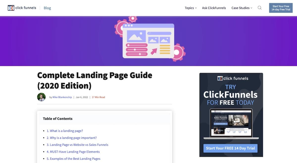 ClickFunnels landing page