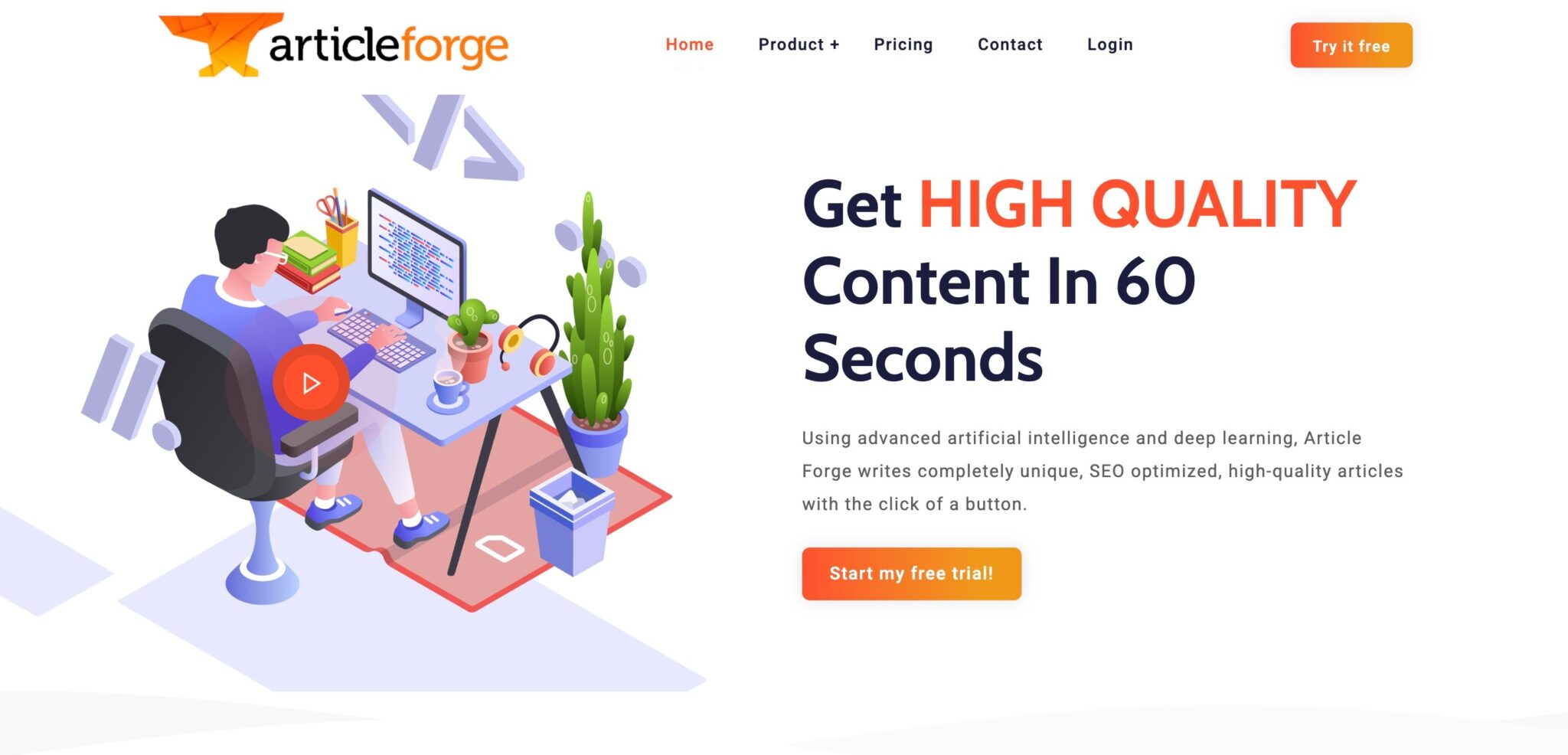 Article forge content writing tool