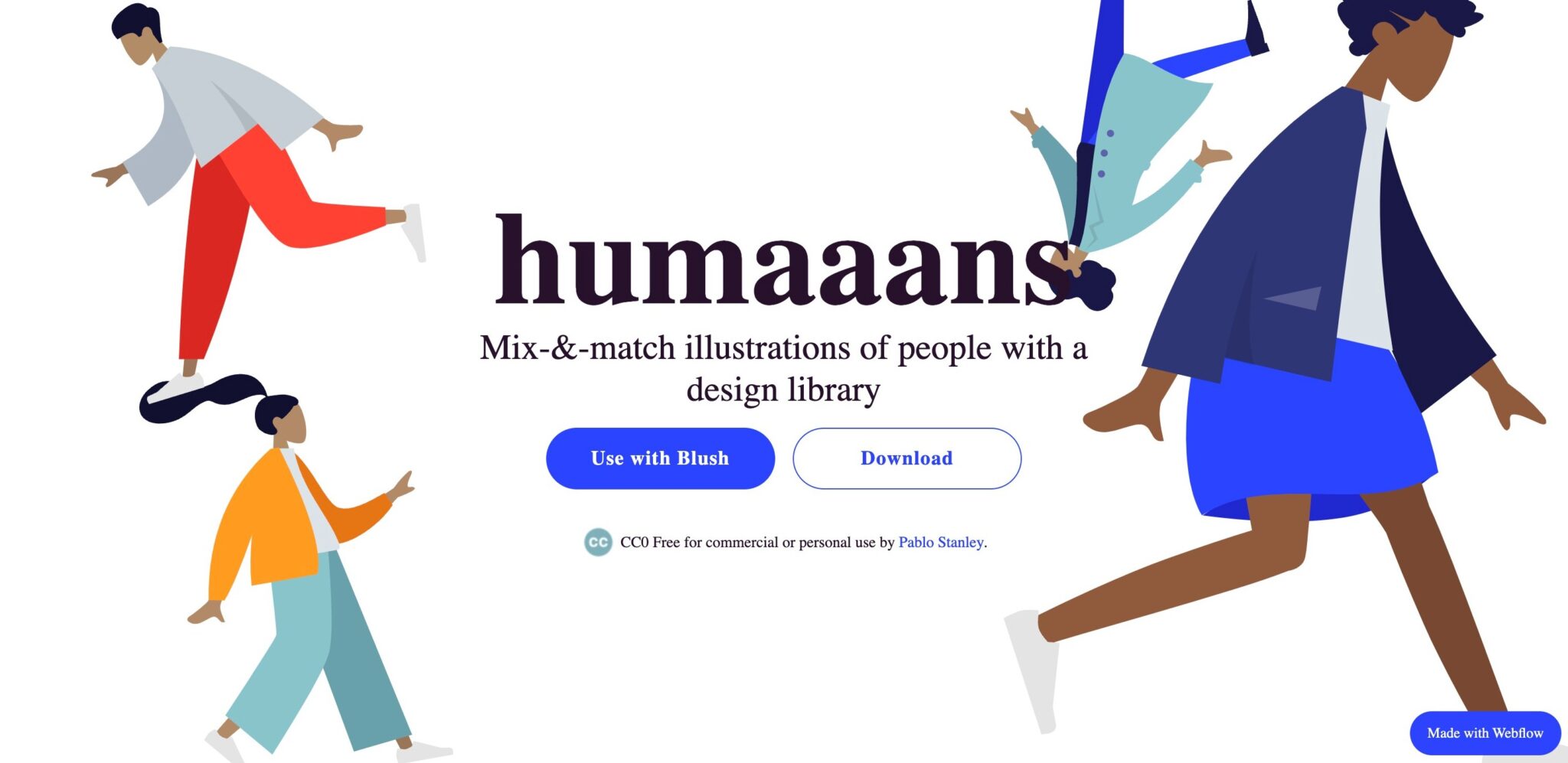 Screenshot of Humaaans Mix Match illustration library scaled