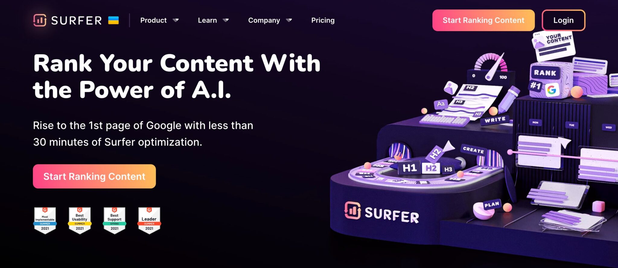 Surfer SEO Content writing tools