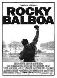Movie poster for the first Rocky movie.