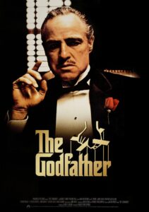 Movie poster for The Godfather.