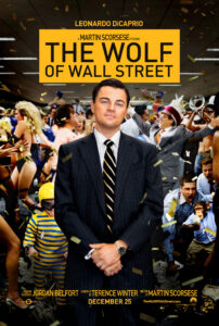 Movie poster for The Wolf of Wall Street.