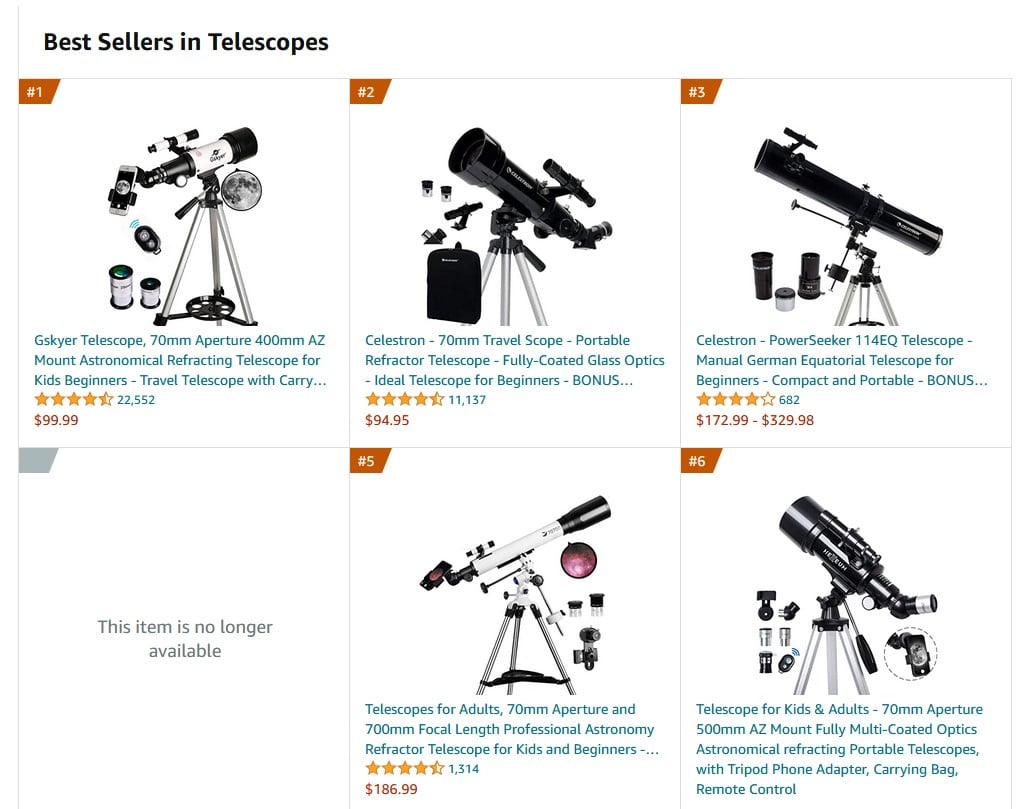 Bestselling Telescopes