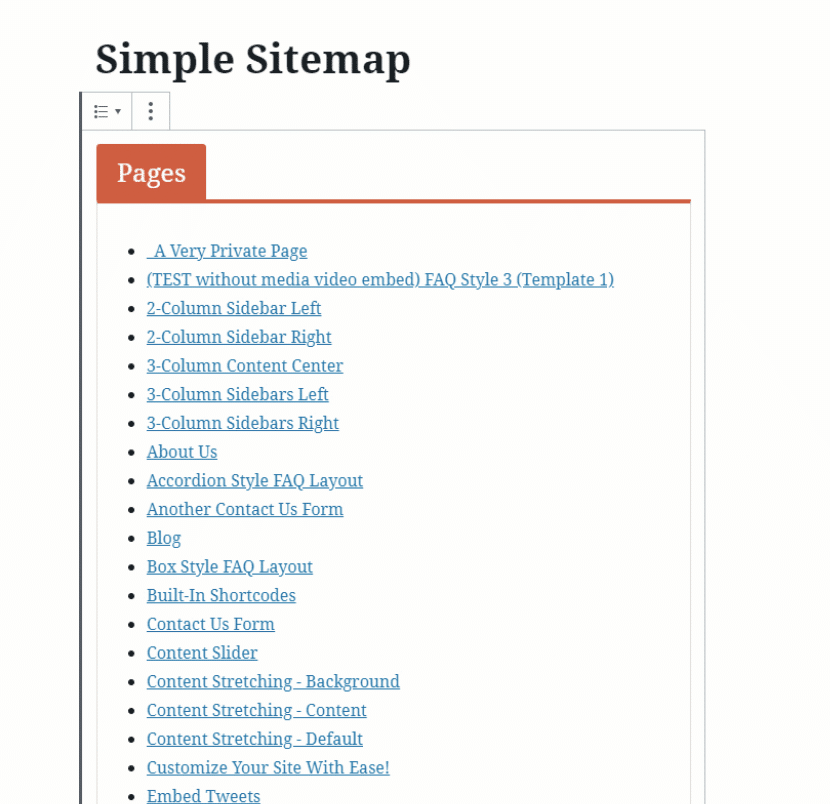 content sitemap