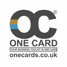 The one card logo for digital business cards.