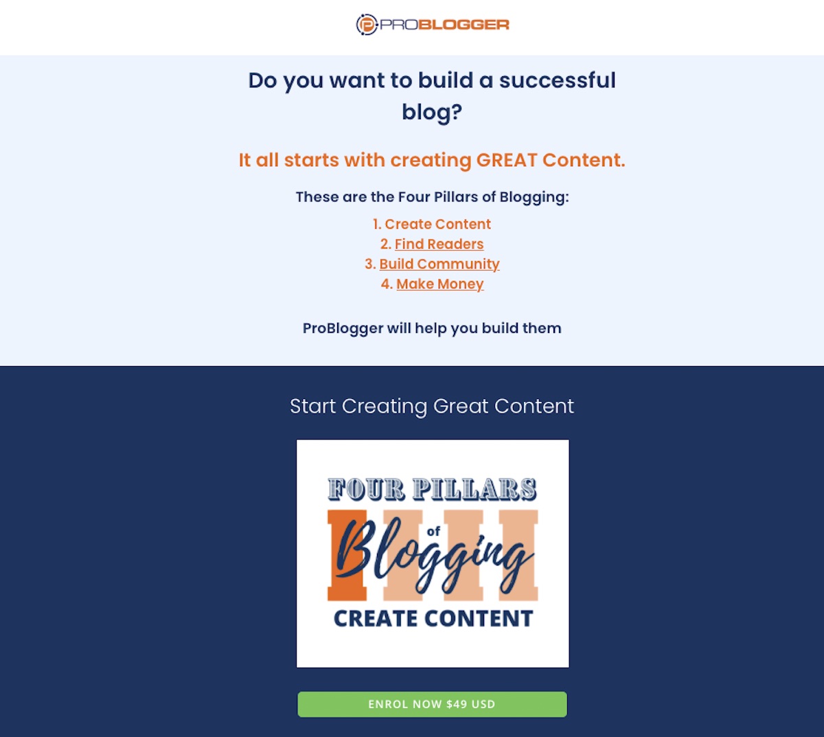 The Four Pillars of Blogging