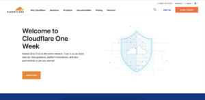Screenshot of the cloudflare cdn homepage.
