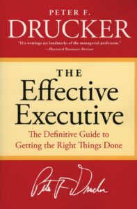 Picture of the book cover of the effective executive.