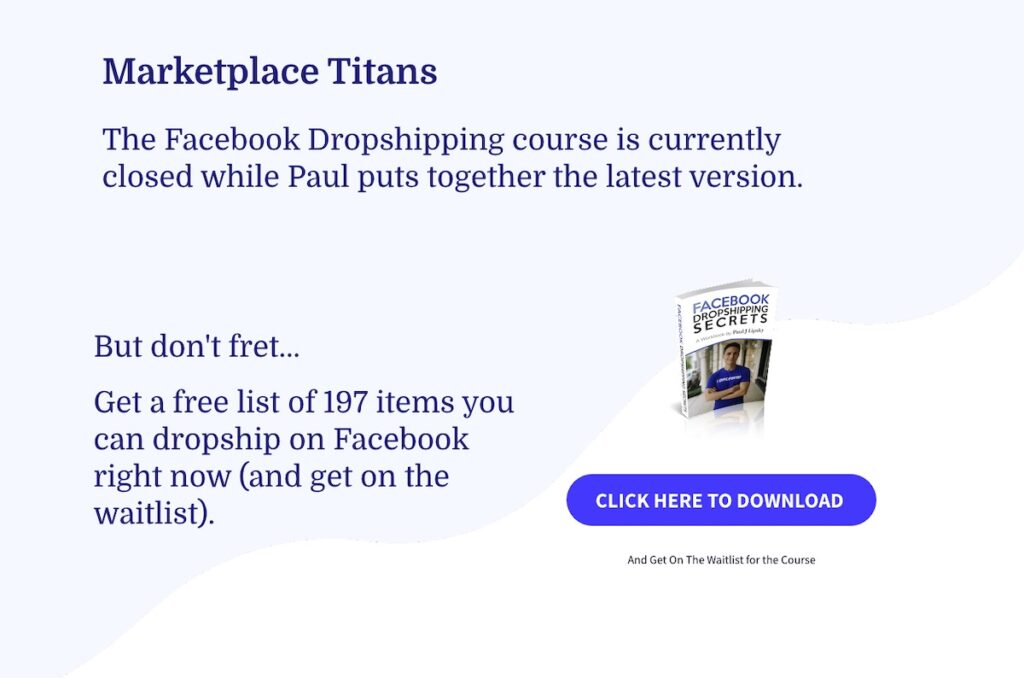 Marketplace Titans landing page