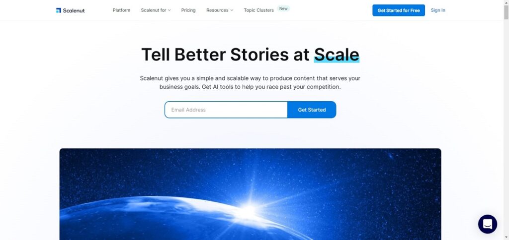 Scalenut landing page