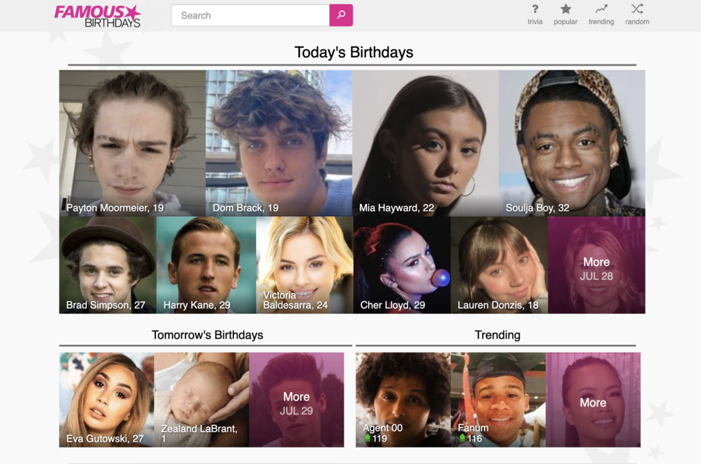 famous birthdays.