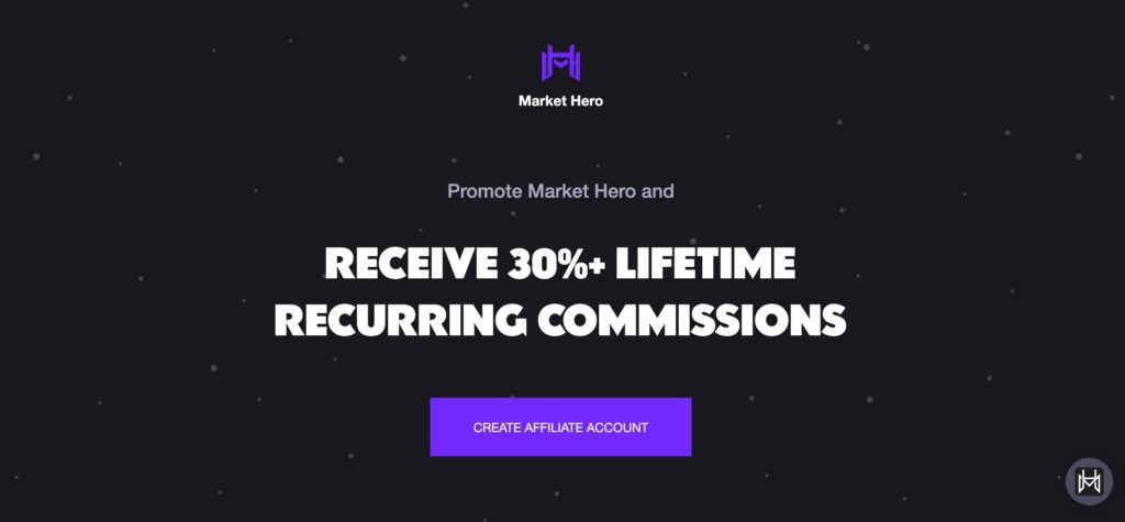 The 66 Best Recurring Affiliate Programs to Snowball Your Income 40 Screenshot of Market Hero The Best SIMPLE Autoresponder With In Depth Sales Automation