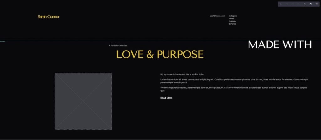 Love & Purpose template without image
