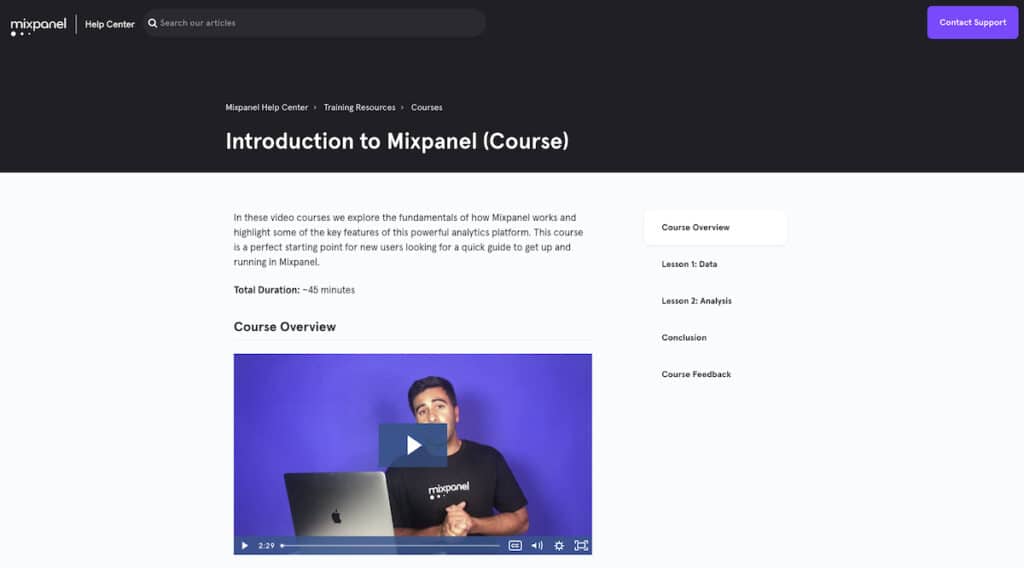 Mixpanel Video Tutorials