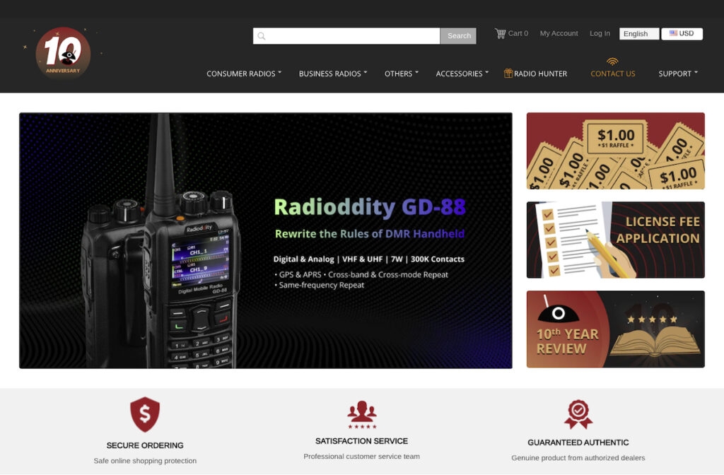 Radioddity Landing page