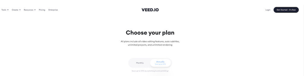 Veed.io Landing Page