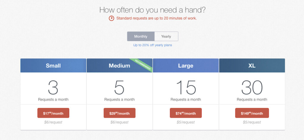 Fancy Hands Pricing