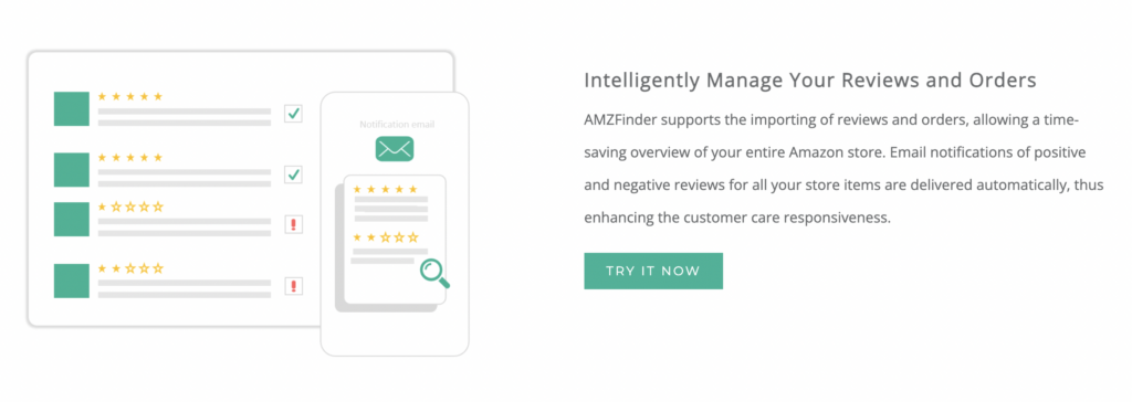 AMZFinder is the perfect solution for Amazon sellers to manage their product reviews. 