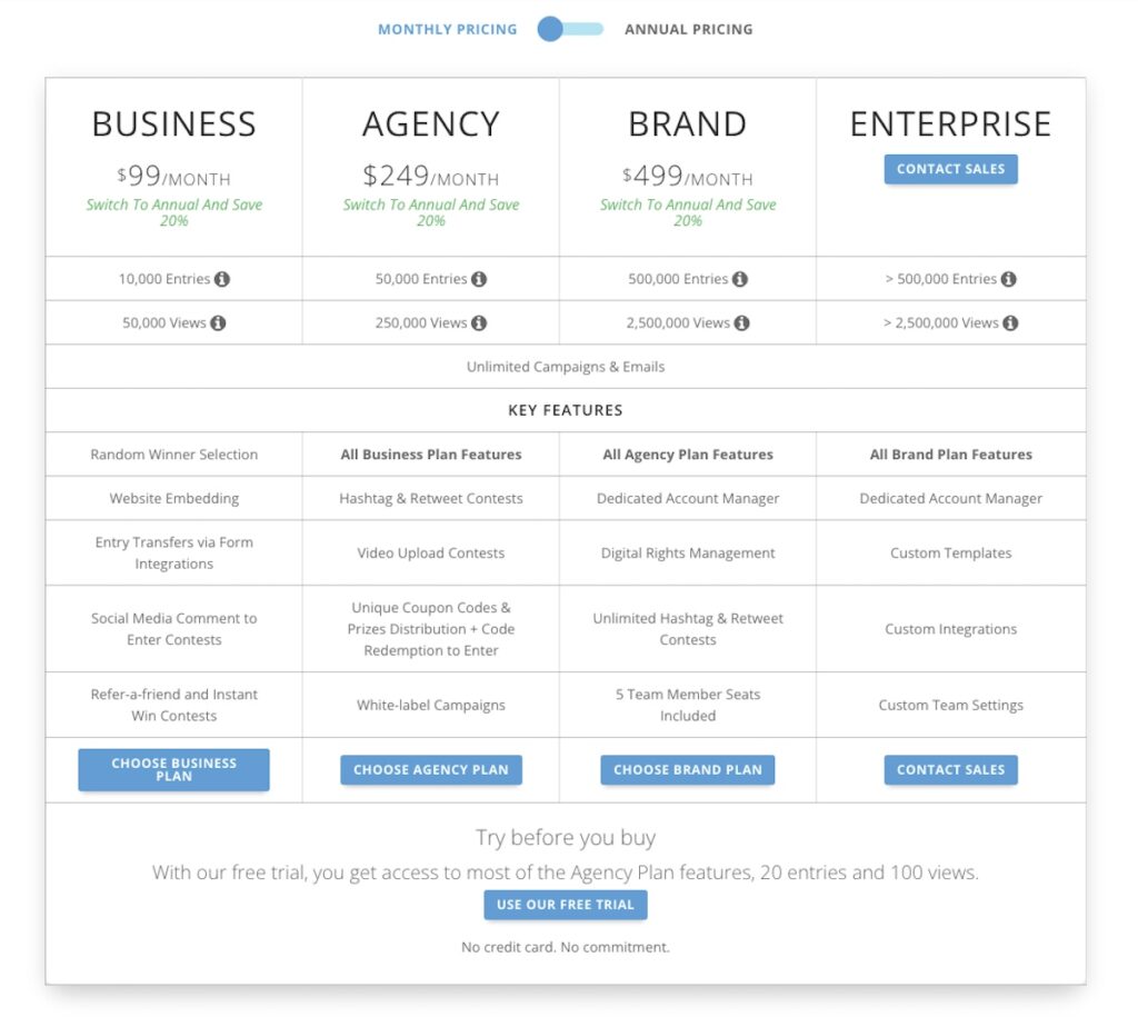 ShortStack Pricing Plans