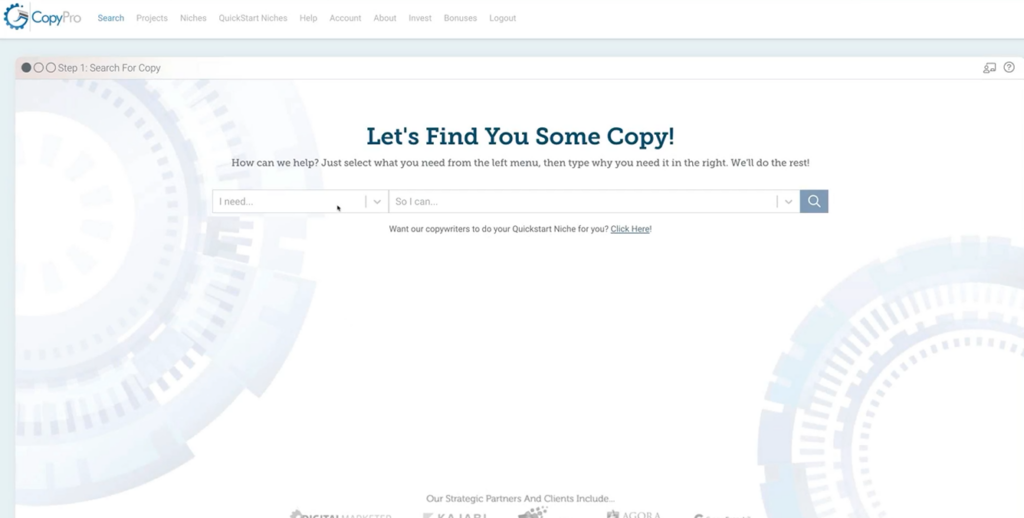 CopyPro Main Page