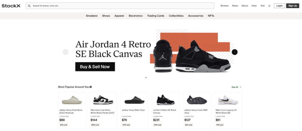 StockX Landing Page