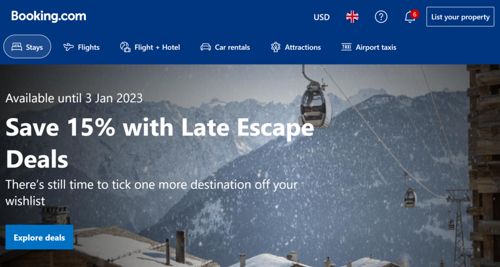 is traveluro legit - booking.com homepage screenshot