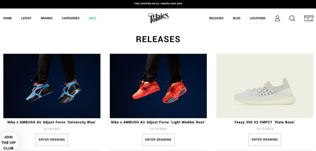 is kickscrew legit - sneaker politics homepage screenshot
