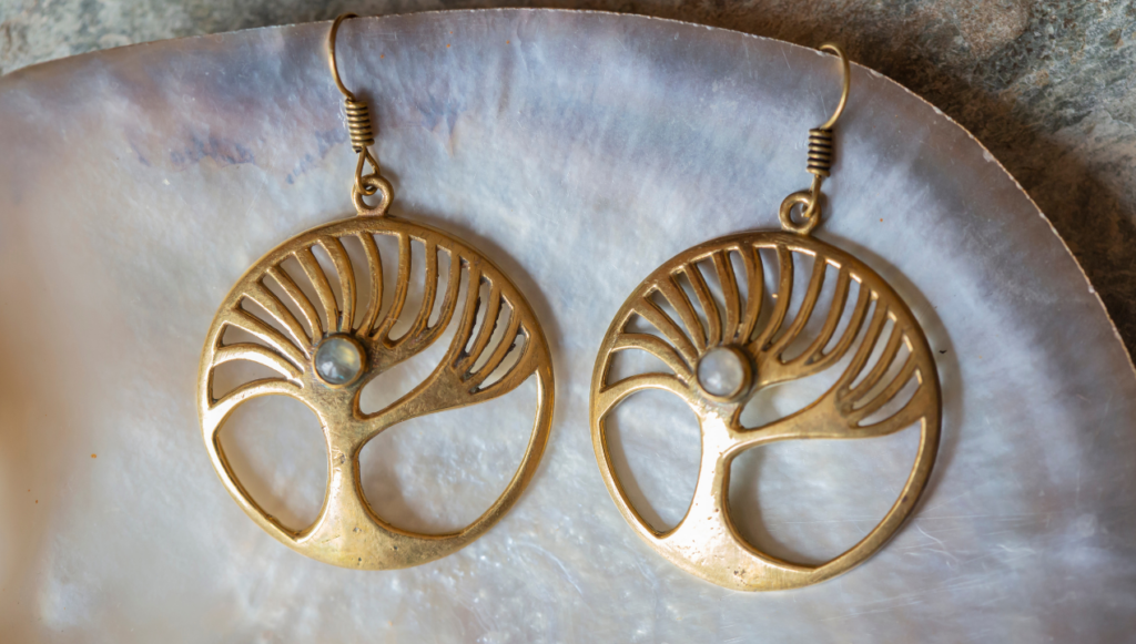 Jewellery business name ideas - a pair of tribal inspired earrings