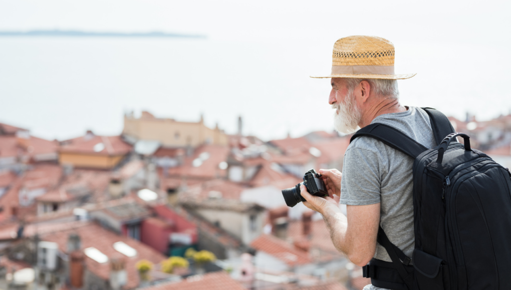 creative business ideas - a photographer surveying a city landscape