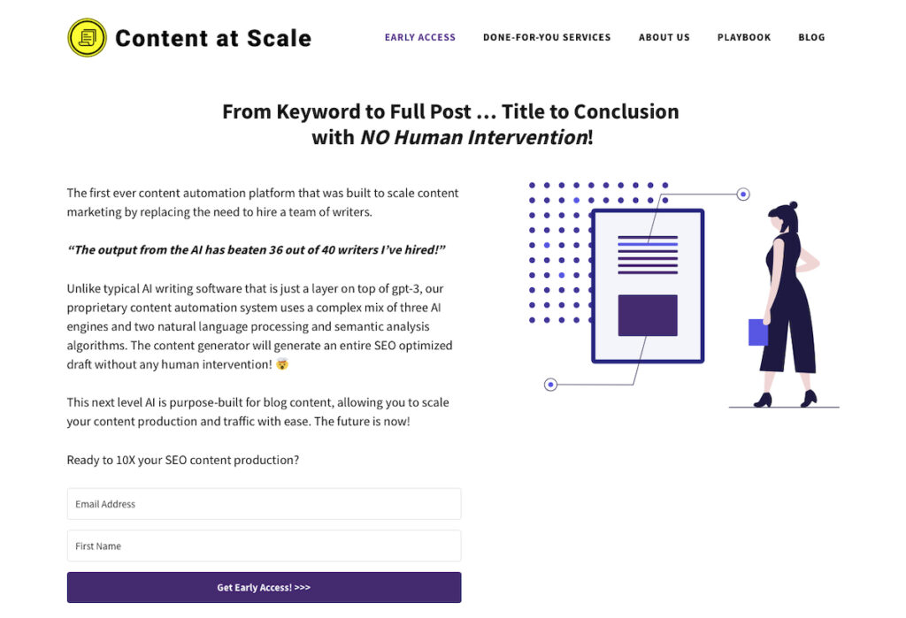 Content at Scale Landing page