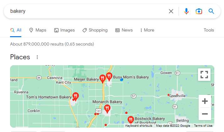 Google Maps ranking