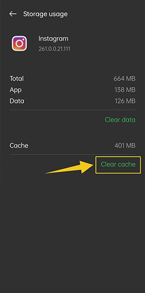clear instagram cache  to reset instagram explore on android, do not clear app data