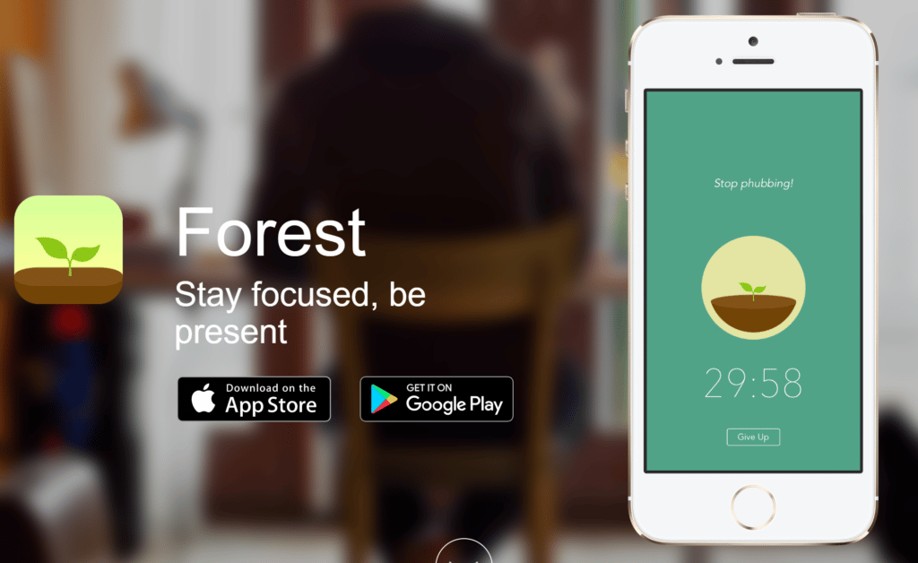 freelance Writing Apps - forest homescreen screenshot