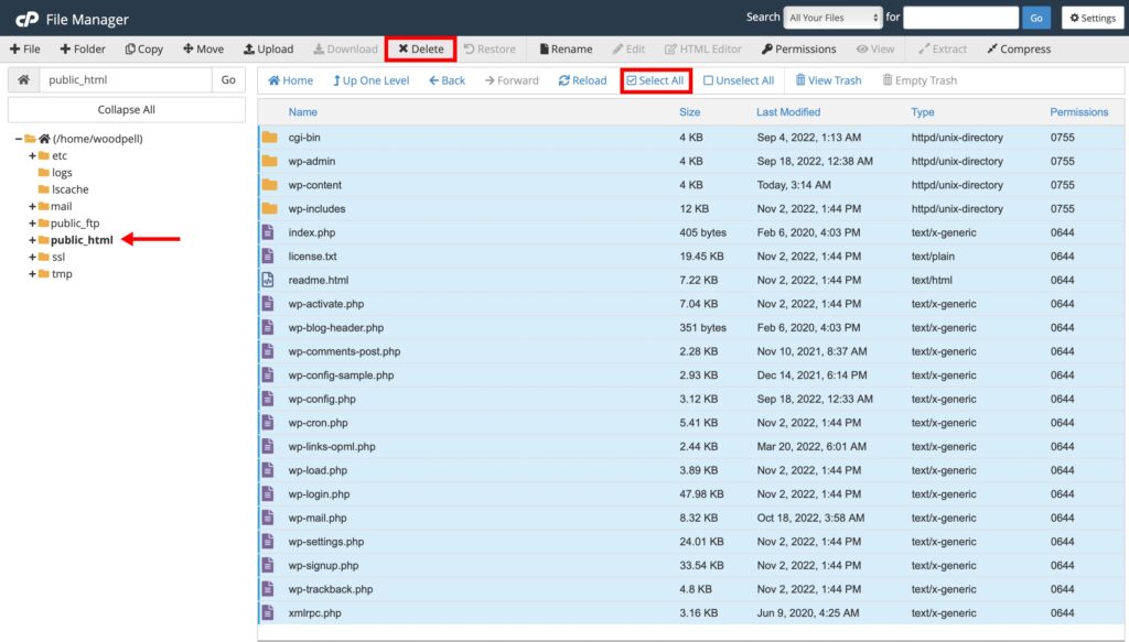 How To Uninstall WordPress From cPanel Step-By-Step in 2 Easy Ways 4 wordpress-uninstall-cpanel