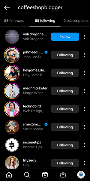 how to unfollow people to reset the instagram Explore page