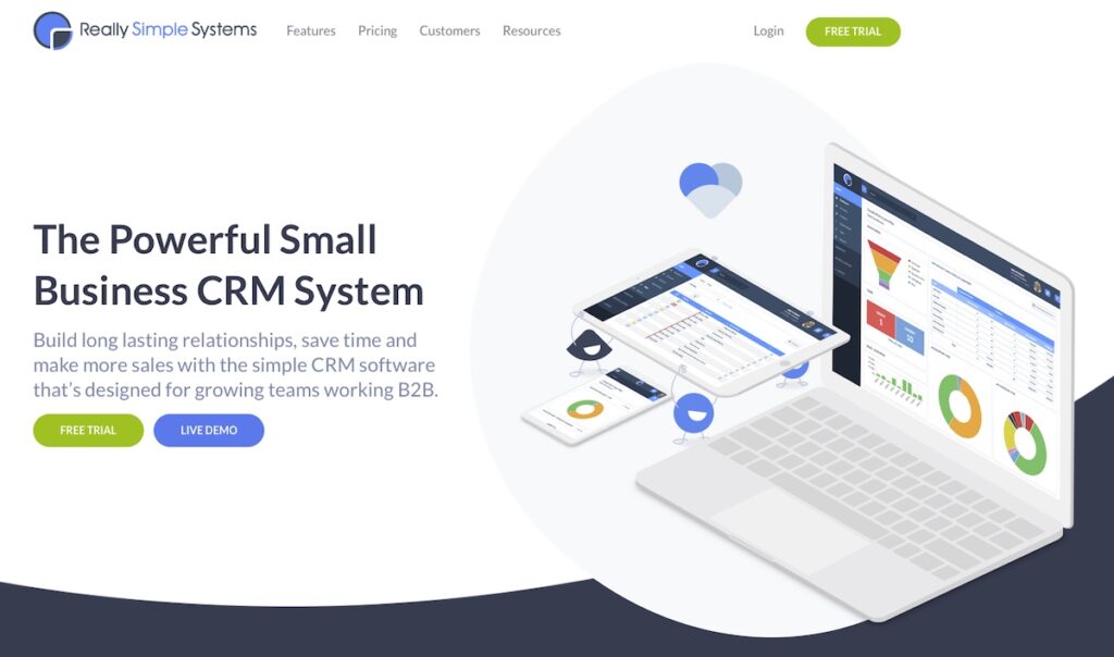 Really Simple Systems Landing Page