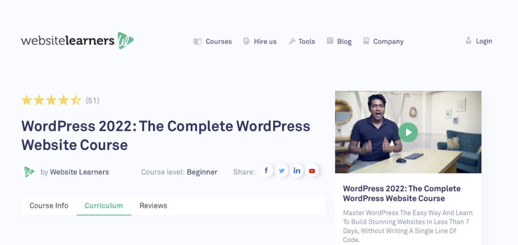 WordPress 2022- The Complete WordPress Website Course Website learners