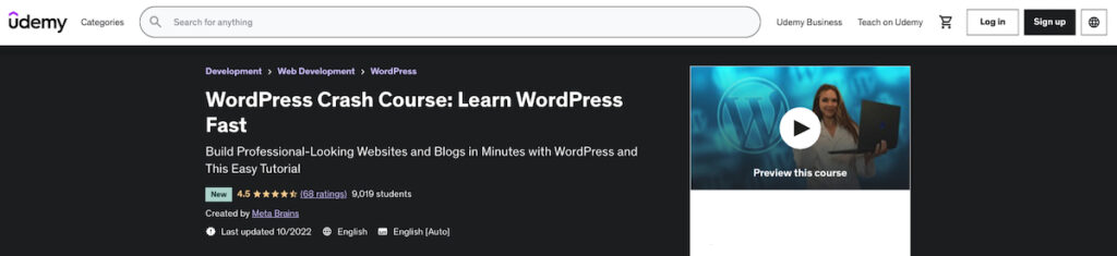 WordPress-Crash-Course-Learn-WordPress-Fast-Udemy