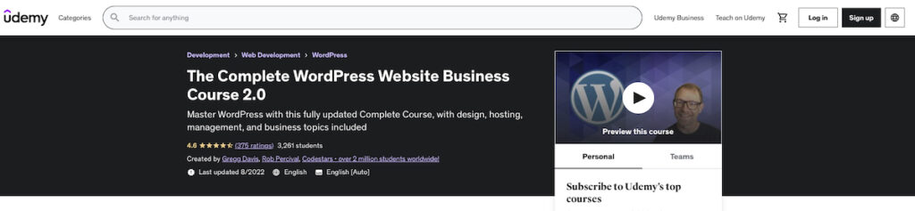 WordPress- The Complete Website Business Course 2.0 (Udemy)