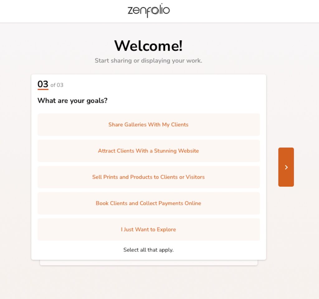 Zenfolio sharing your work page