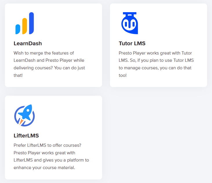 presto player revisão lms