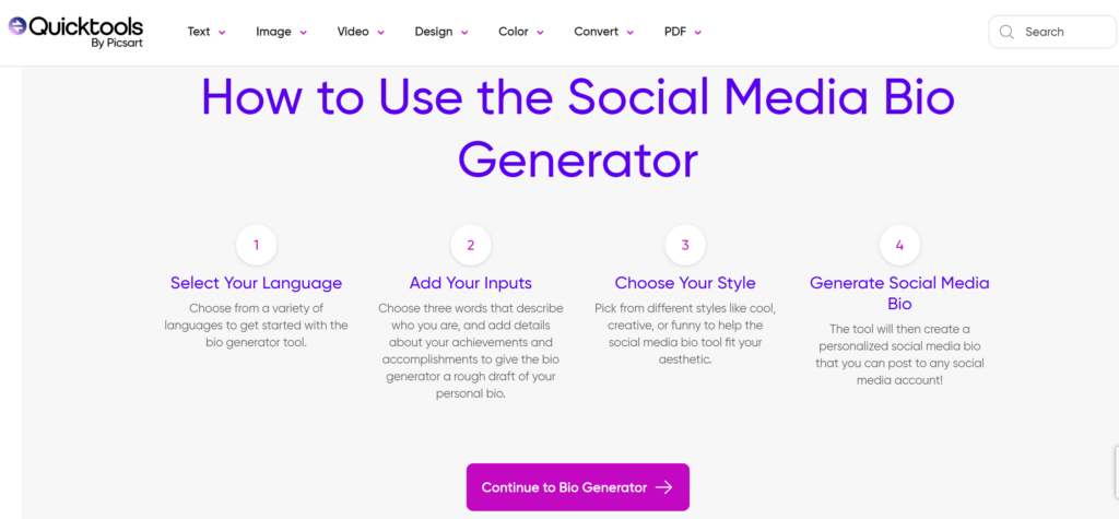 biography generator free