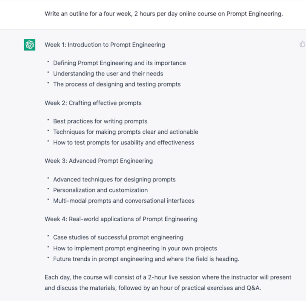ChatGPT Prompt-Engineering-Online-Course-outline
