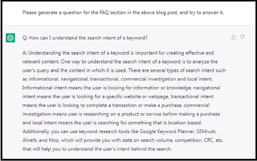 FAQ is part of content planning.