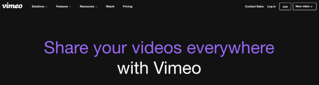 Vimeo Landing Page
