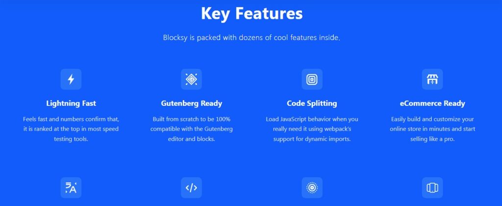 blocksy features